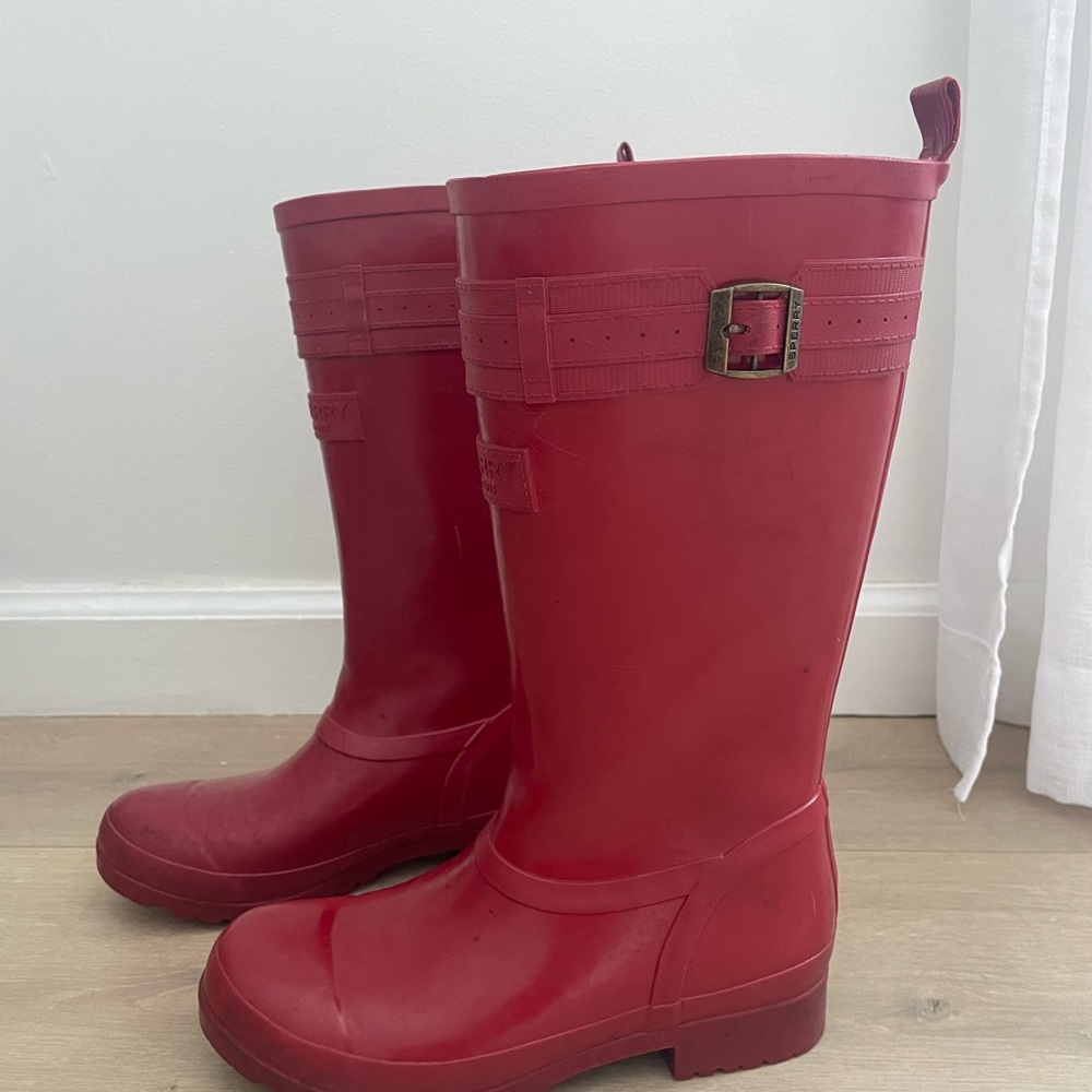 Sperry Women's Vibrant Red Rain Boots